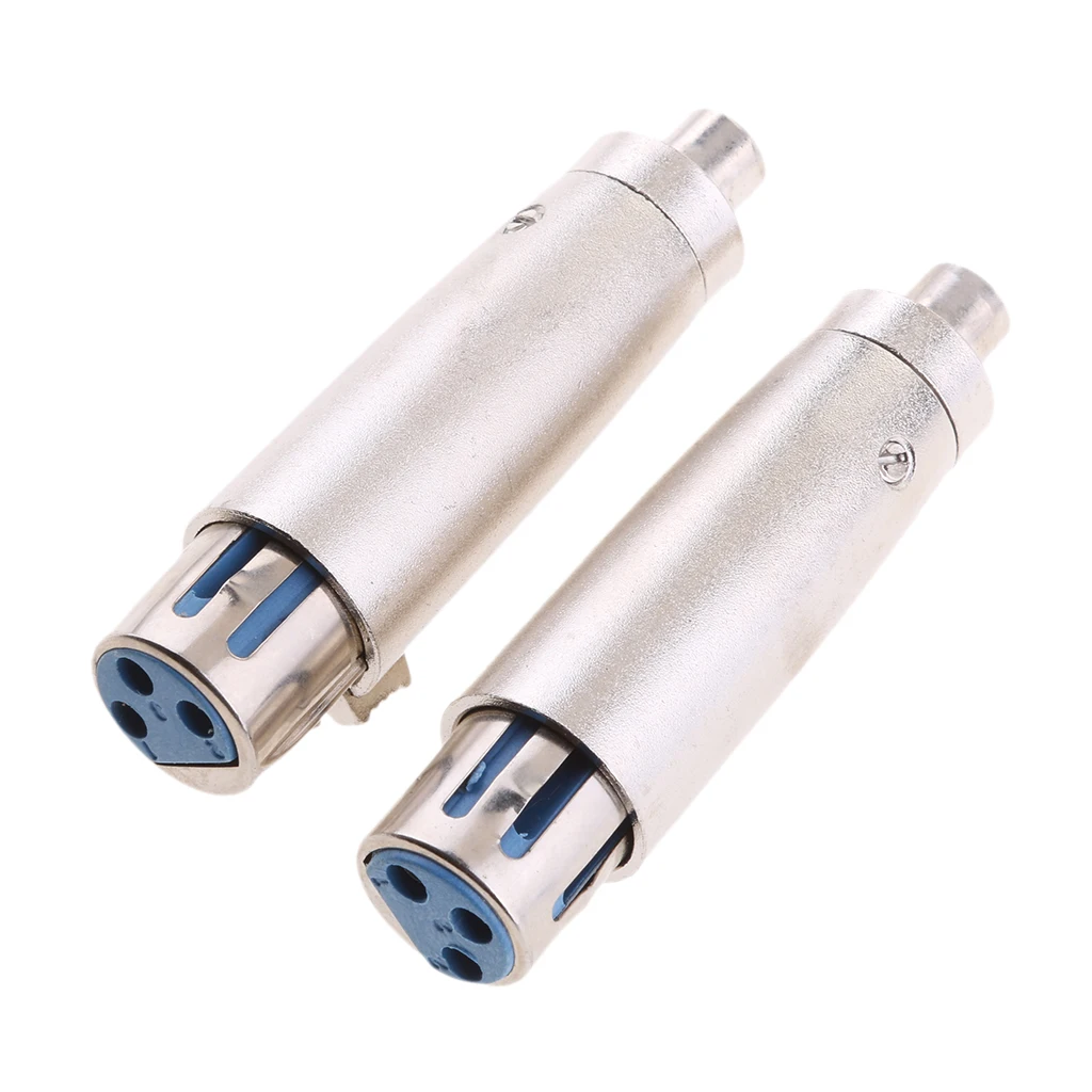 H&A RCA Phono Male to 3-Pin XLR Male Barrel Adapter