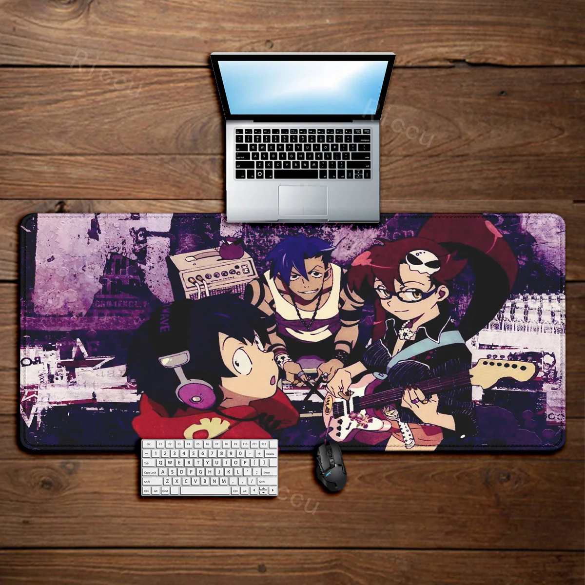 Gurren lagann mauspad großes spiel zubehör maus matte tastatur matte schreibtisch pad xxl computer mouse pad pc gamer laptop mausepad – Detail 5