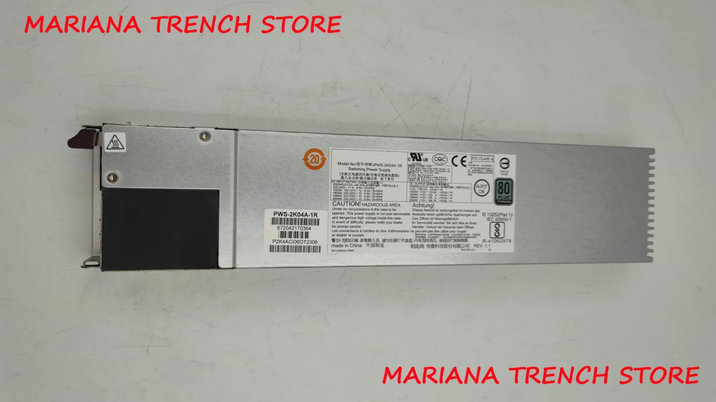 PWS-2K04A-1R для Supermicro 2000W 1U избыточного источника питания