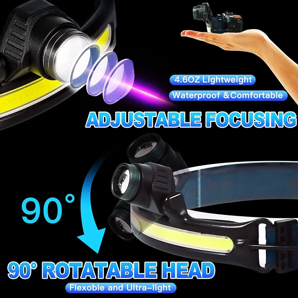 USB   工  COB LED  ġ 18650,  ͸ ,  ķ , 6  