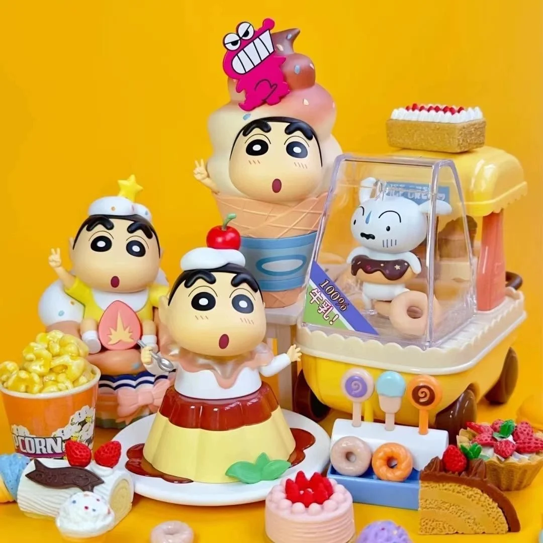 

Cartoon Crayon Shin Chan Blind Box Dessert Time Series Anime Figure Car Decor Mystery Box Model Toys For Girl Birthday Gift