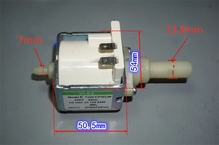 Description Picture 3 of itemULKA EP5GW 48W 64W 220V 60Hz Coffee Machine & Esspresso Machine Solenoid Pump Electromagnetic Water Pump With Self-Priming