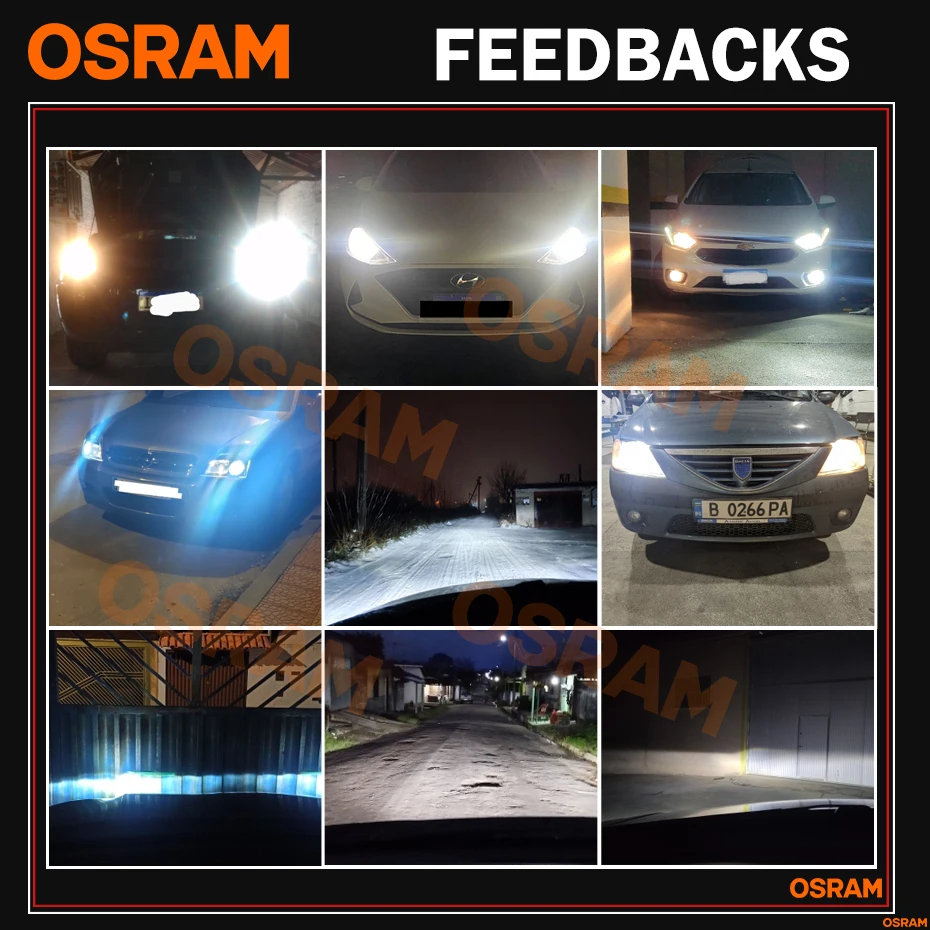 LED Headlights OSRAM H4 H11 H7 9012 HIR2 HB2 HB3 9005 HB4 9006 Car Lights Moto 6000K Mini Headlight Auto 12V