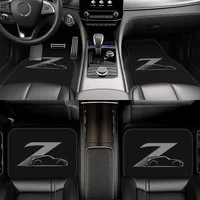 370z Custom Gray Japanese Street Race Car Floor Mats Set of 4 Pcs Car Front and Rear Foot Mats with Non-Slip Backing Rubber 6