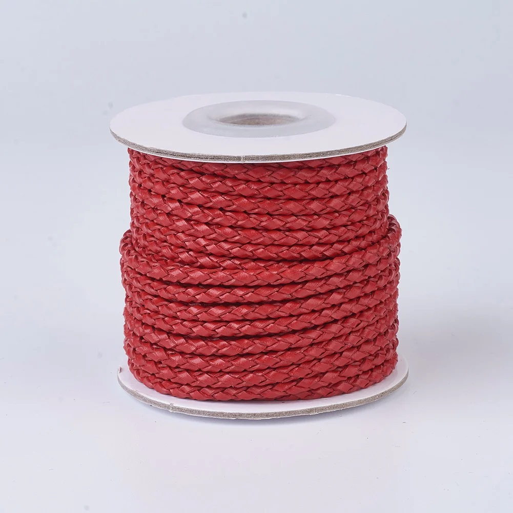 10Yards 3mm Braided Leather Cord Beading Cord String Strap Rope For DIY Necklace Bracelet Jewelry Supplies