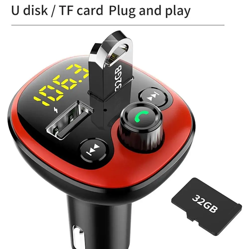 

Автомобильный FM-трансмиттер с Bluetooth и двумя USB-портами