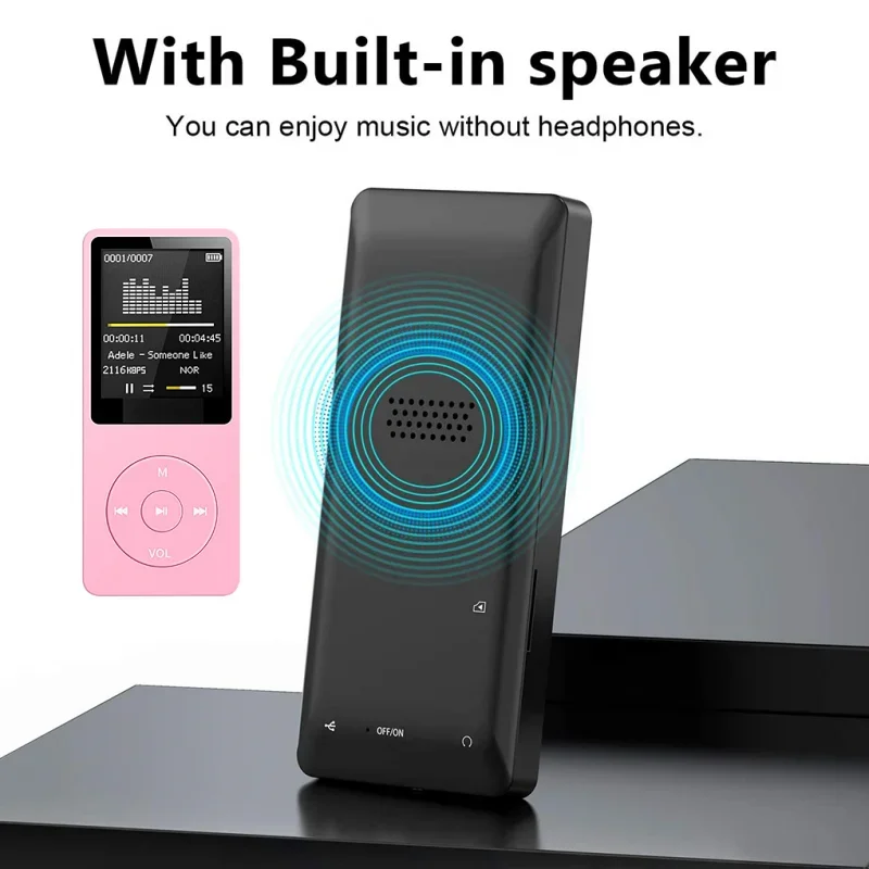 MP4 Player Portable USB Charging Record Digital Display Screen Media Lossless For Pocket Sports Running Walking Music