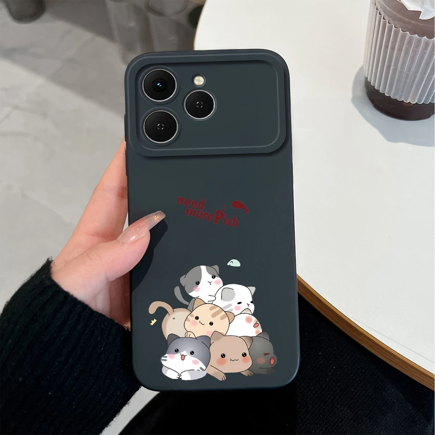 Lovely Panda Liquid Silicone Anti-Slip Phone Case with Camera Protection