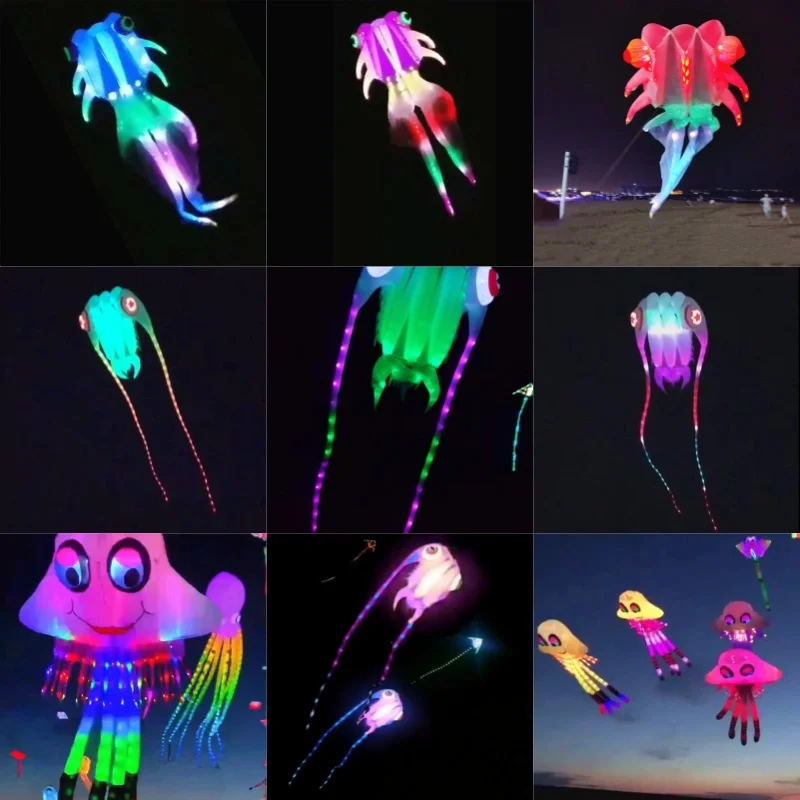 Free Shipping led kites flying for adults kites led octopus kites ripstop nylon goldfish sports entertainment fishing line child free shipping led fox kites flying for adults kites led kites factory colorful flying kites sports toys rebel winter in the sky