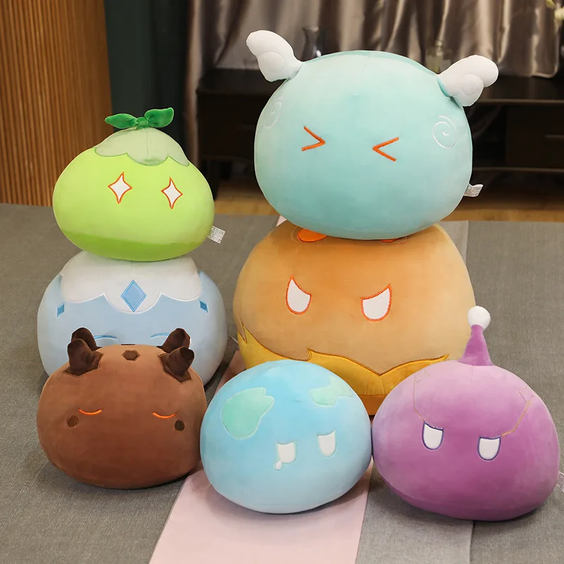 10cm Anime Project Genshin Impact Slime Plush Pillow Toys Kawaii Cartoon Anime Pillow Toys for Kids