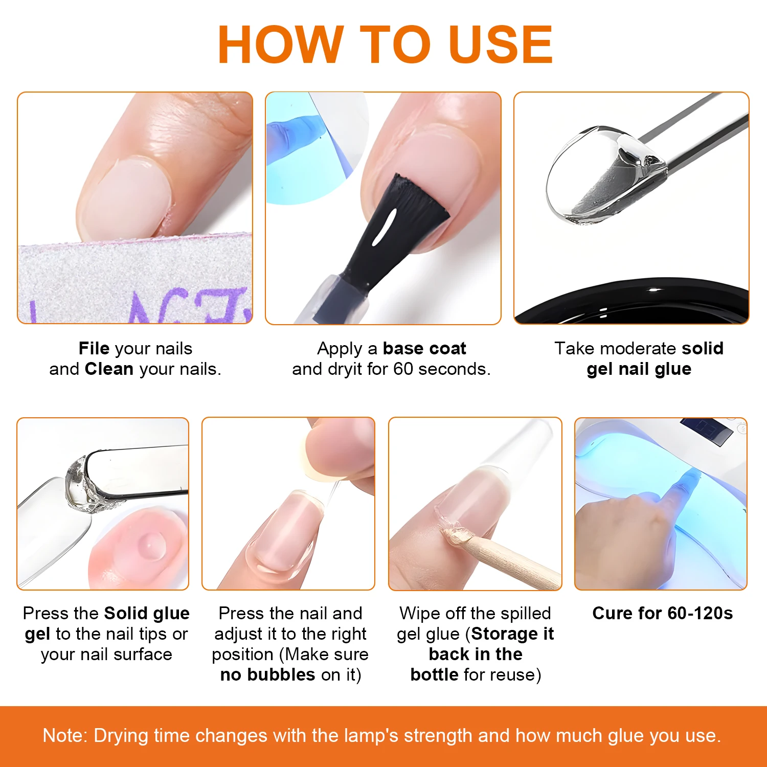 جل أطراف أظافر صلب متعدد الوظائف 8 جرام - جل أظافر...