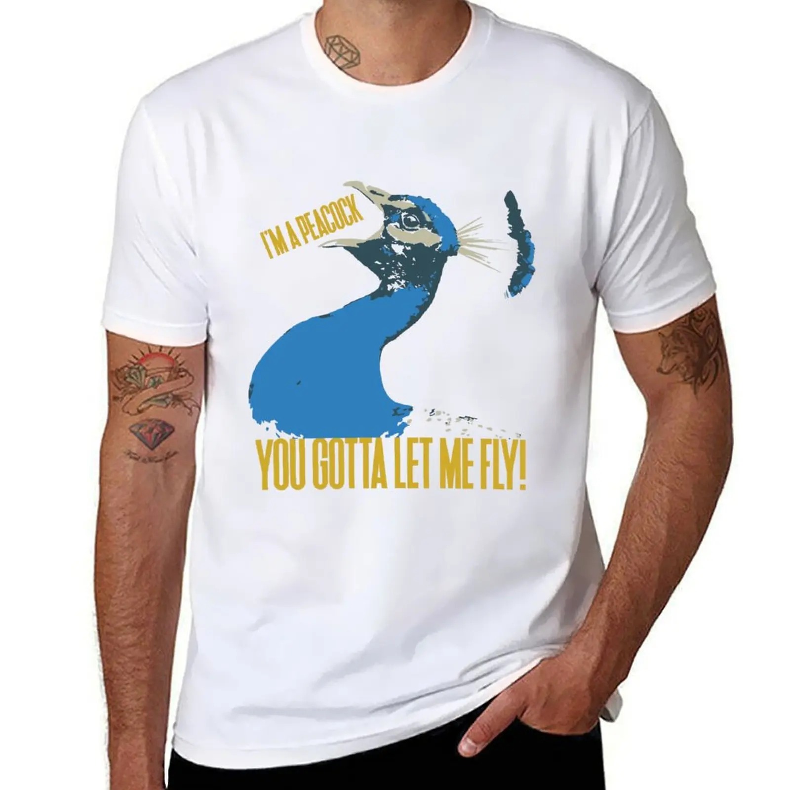 

Футболка Let Me Fly, летние топы, аниме одежда, быстросохнущая дизайнерская футболка для мужчин
