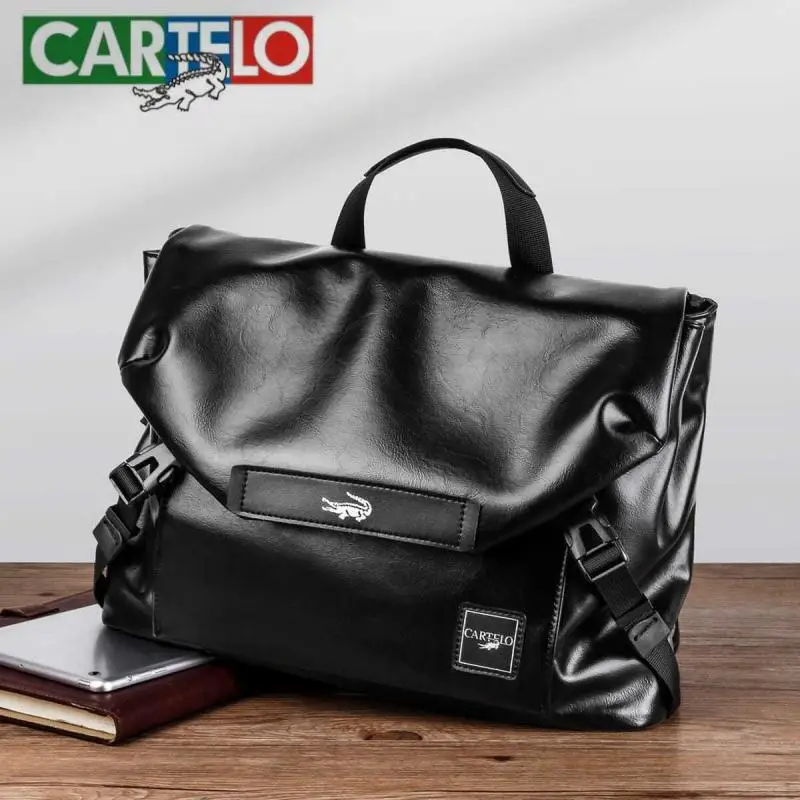 

Сумка на плечо CARTELO, кожаная Вместительная деловая Повседневная сумка, модный рюкзак через плечо