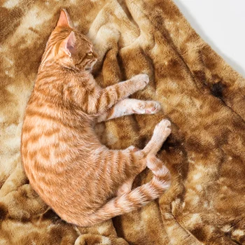 Tie-dye Imitation Rabbit Fur Blanket Luxury Fluffy Cozy Comfortable Warm Throw Blanket for Winter Decor Home Sofa Bedspread 5