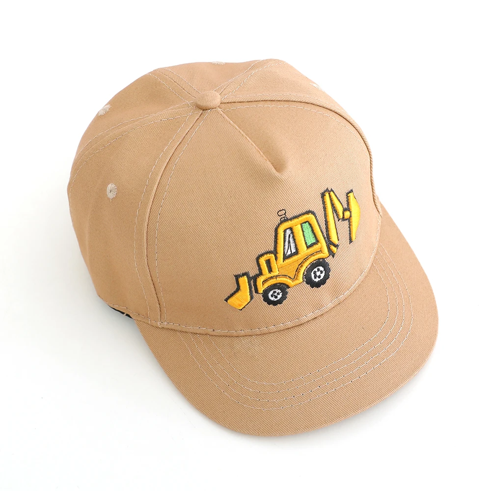 4 Colors Washed Summer Kid Boy Girl Cap Baseball Hats Excavator Child Sun Hat Peaked Caps Snapback for 2 To 6 Years
