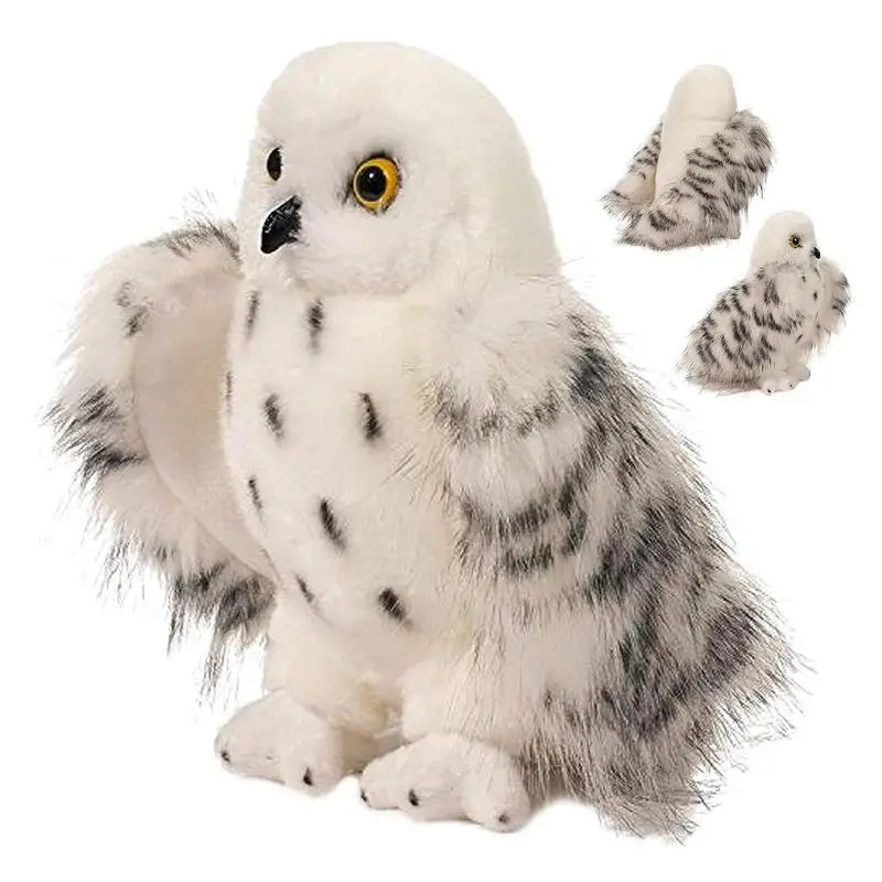 football children accessory adorable kids soccer supply function toy toys Owl Stuffed Animal Snowy Owl Plush Soft And Adorable Educational Bird Stuffed Animal Gifts For Girls Children Kids And Owl