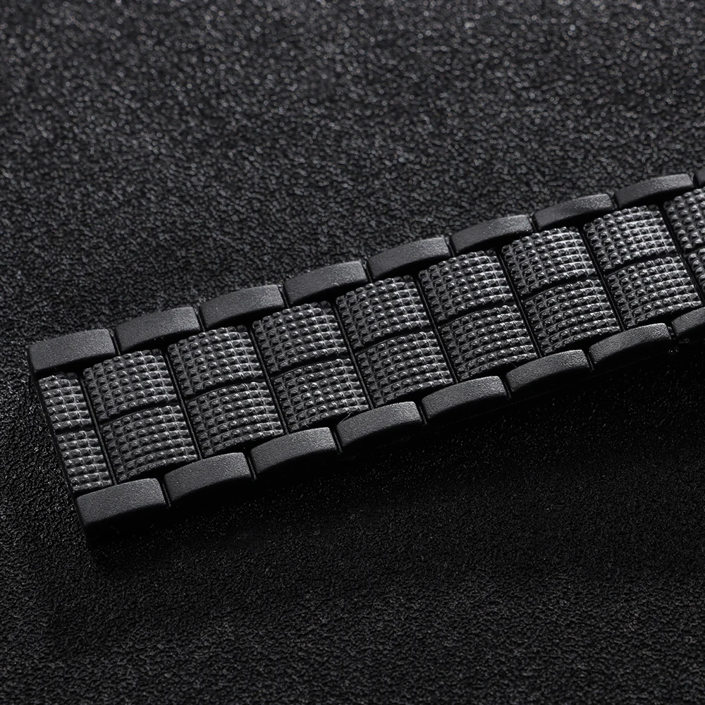 Silicone Soft Waterproof Sports Watch Strap with Folding Safety Buckle