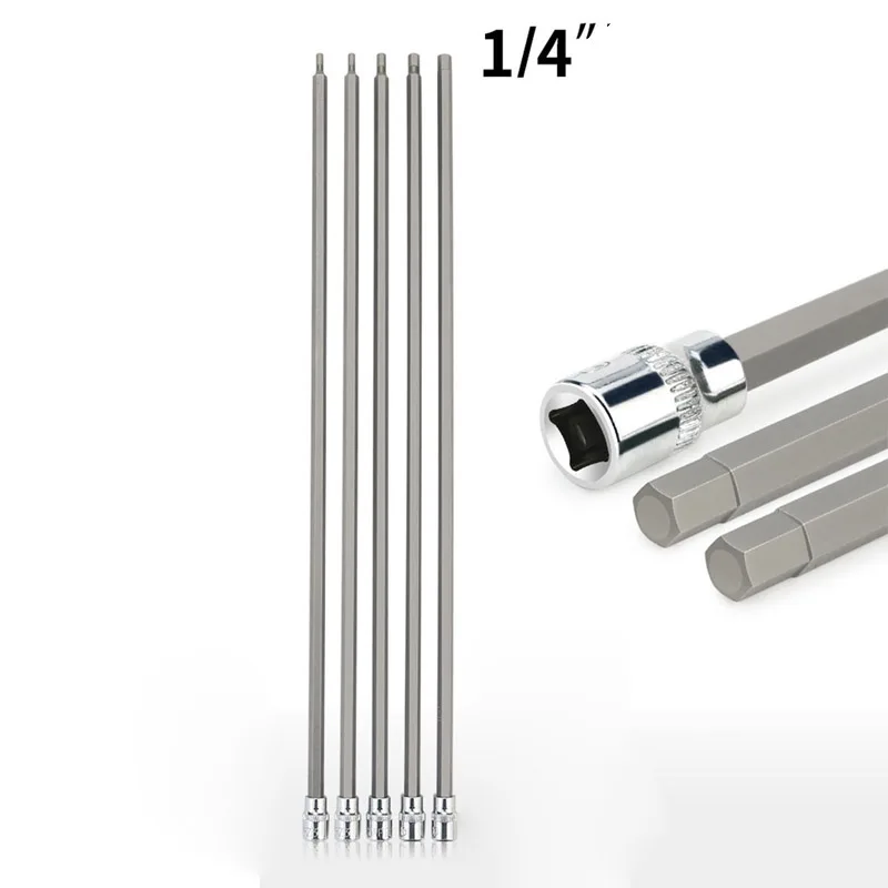 1PCExtralong14InchDriveHexSocketBitSet3MM4MM5MM6MM