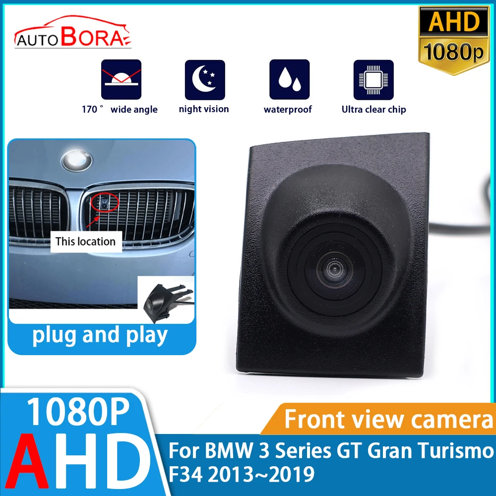 

AutoBora AHD 1080P Ultra Clear Night Vision LOGO Parking Front View Camera For BMW 3 Series GT Gran Turismo F34 2013~2019