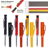 3 Colors Refill Solid Carpenter Mechanical Pencil Set Deep Hole Carpentry Marking Scriber Construction Tools Woodworking Tools 1