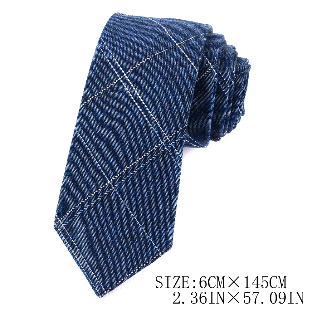 Cotton Skinny Tie For Men Women Casual Plaid Neck Tie For Party Business Wedding Neckties Adult Suit Slim Neck Ties Gifts