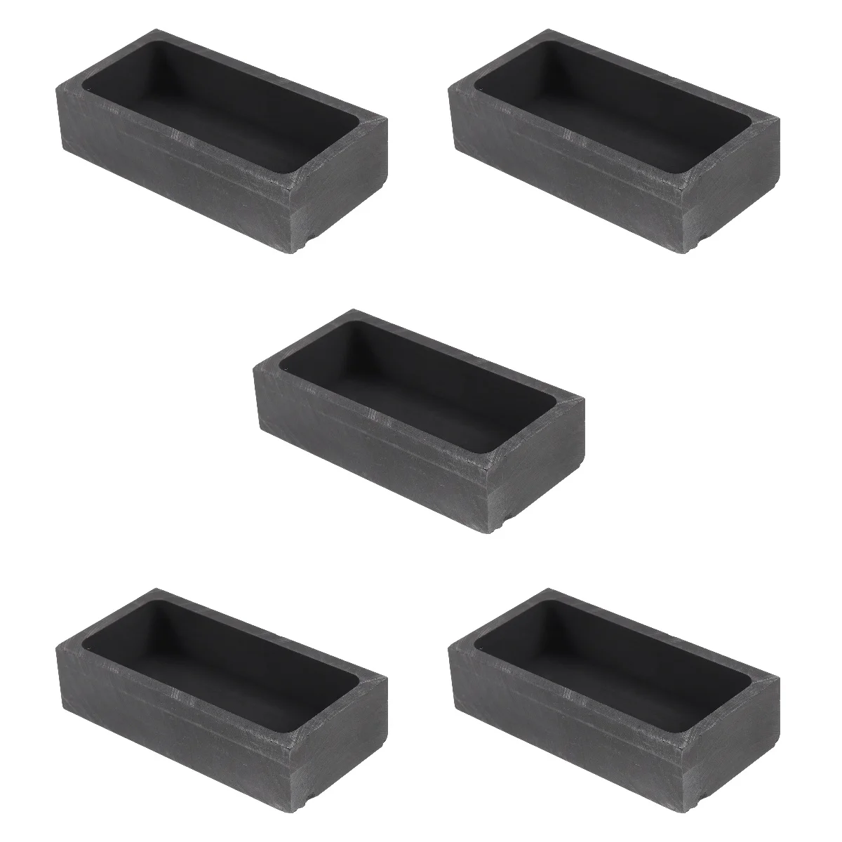 

5pcs Ingot Mold Casting Melting Graphite Mold Refining Gold Silver Copper Mold Portable Ingot Mold