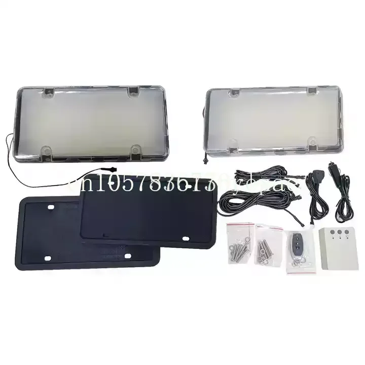 

License Plate Holder Cover Kit with Remotes Control for USA Fog License Plate Holder Flipper Electric Adjustable