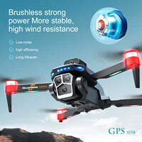 Drone professionnel S158, 10km, GPS, faible batterie, contrôle de sortie, retour en un clic, double caméra, flux optique, évitement d'obstacles sur quatre côtés 6