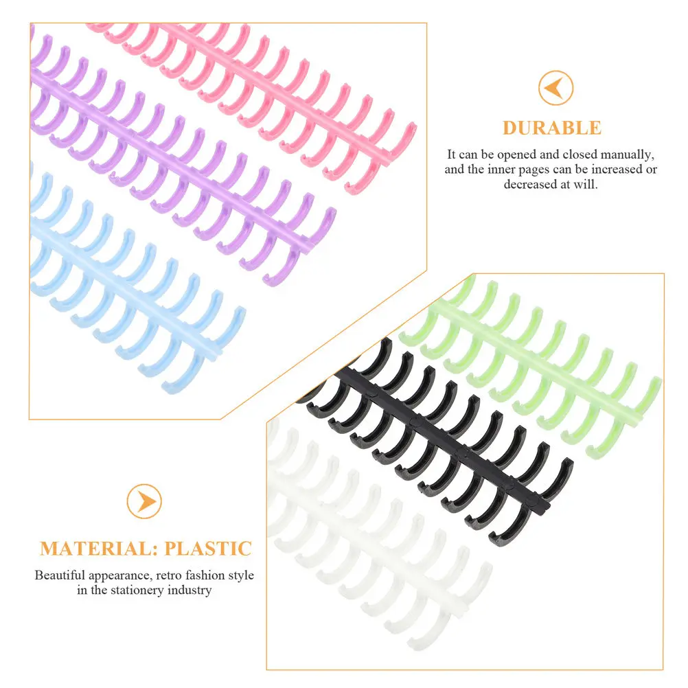 10Pcs 튼튼한 루스 리프 바인더 링 노트북 데스크 캘린더 개인 주최자 스크랩북을위한 고품질 플라스틱 바인더 링
