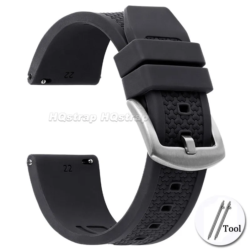 Breathable Silicone Quick Release Sport Watch Band – Waterproof Universal Bracelet Strap