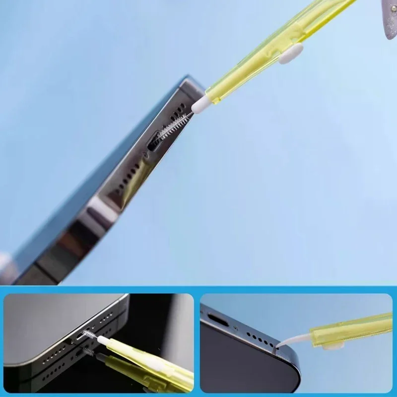 Kit di pulizia retrattile da 1/3/5 pezzi per altoparlante del telefono, spazzola per la pulizia degli auricolari, kit di pulizia del telefono cellulare