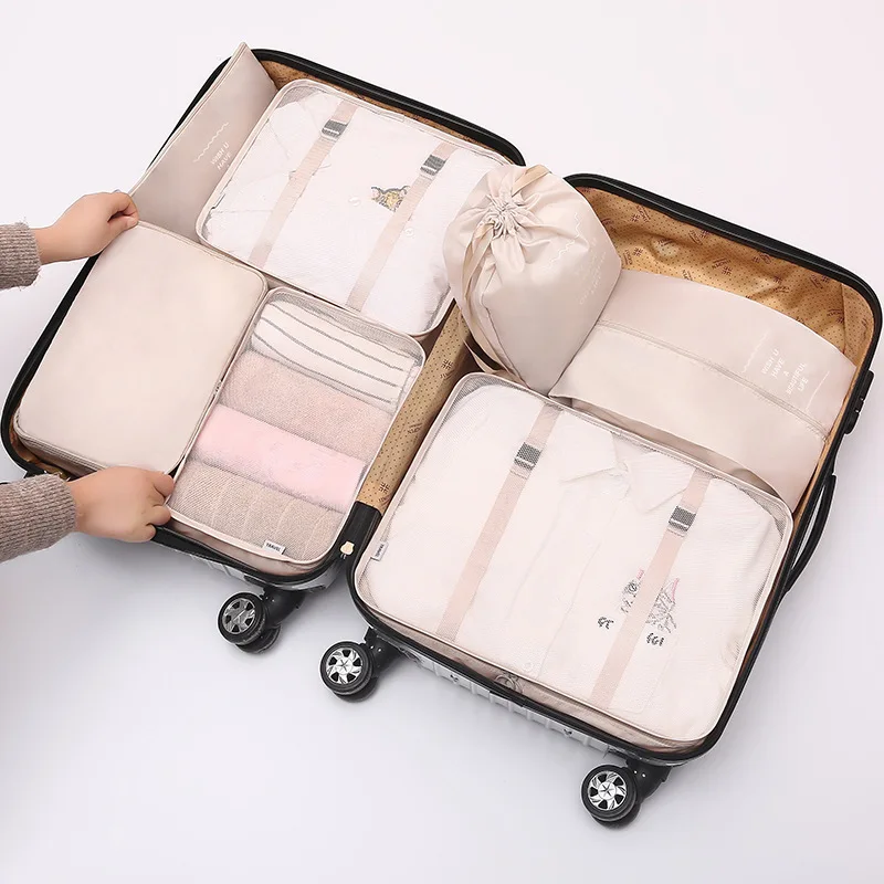 Travel Seven Piece Set Storage Bag Travel Thickened Suitcase Clothing Sorting Storage Bag