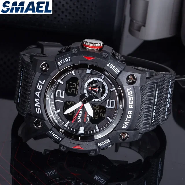 SMAEL 8007  Men's Outdoor Cool Dual Display Waterproof Glow Electronic Watch Outdoor Transparent Watch 2