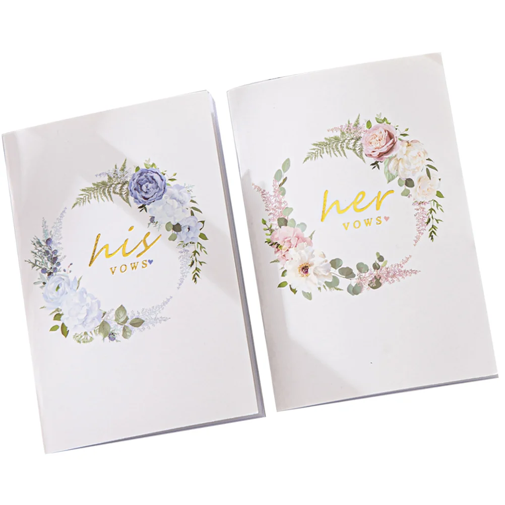 2pcs Vow The Gift for Wedding His and Her Vow Notebook Bride and Groom Booklet wedding vow notebooks