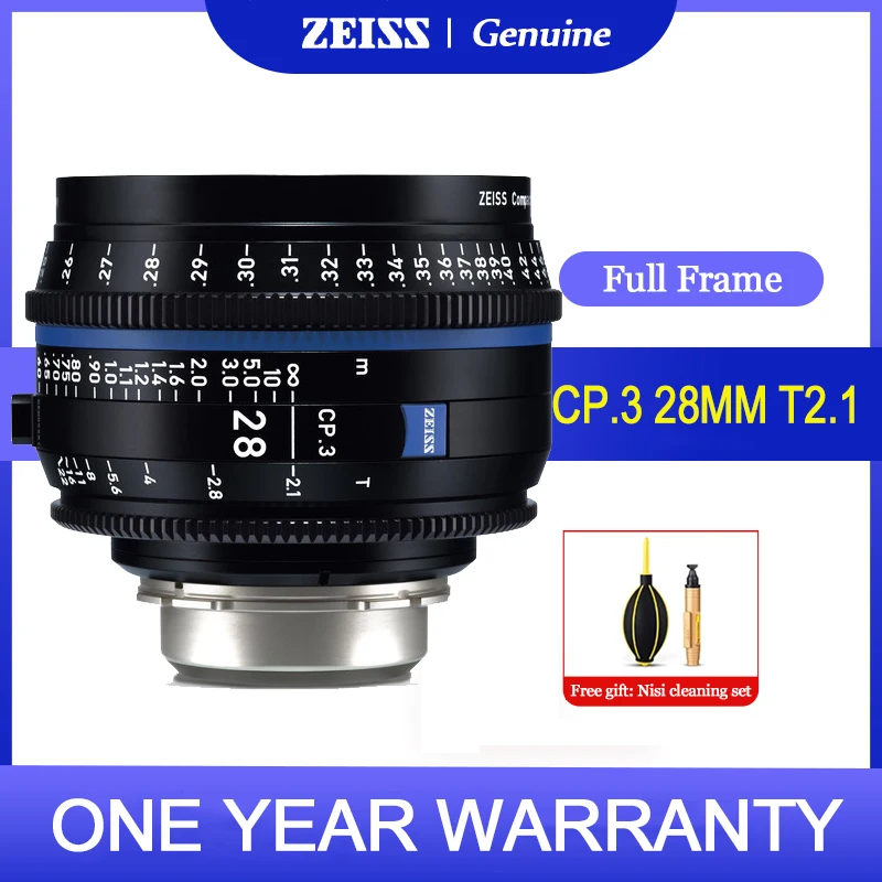 Zeiss Cp.3 Obiettivo Cinematografico Compatto T2.1 Da 28Mm Per Fotocamere Canon Ef/Mft/Pl/Nikon F/Sony E Mount