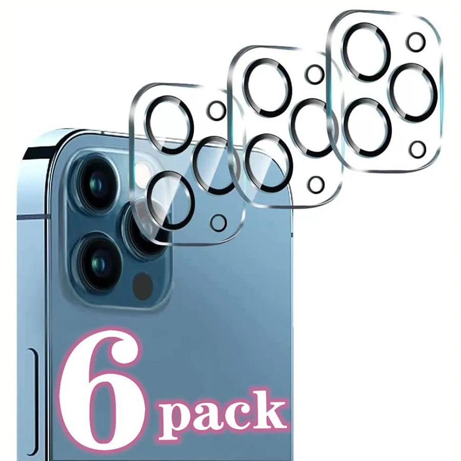 

6Pcs All Inclusive Camera Lens 9H Tempered Glass For iPhone 13 12 11 Pro Max Back Camera Screen Protector For iPhone 13 12 mini