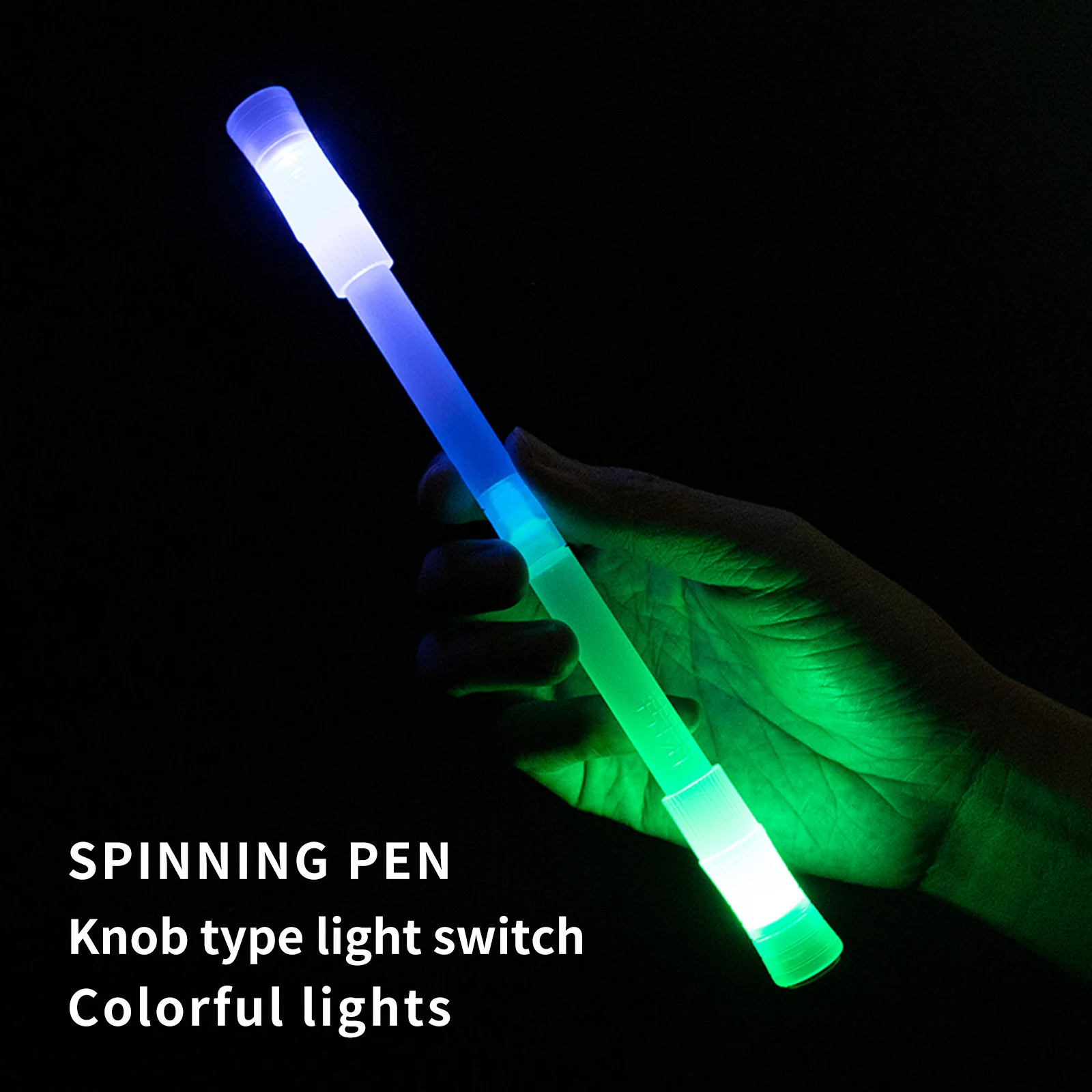 Non-writable professional rotary pen luminous rotary pen advanced decompression colorful super slow flash gradient