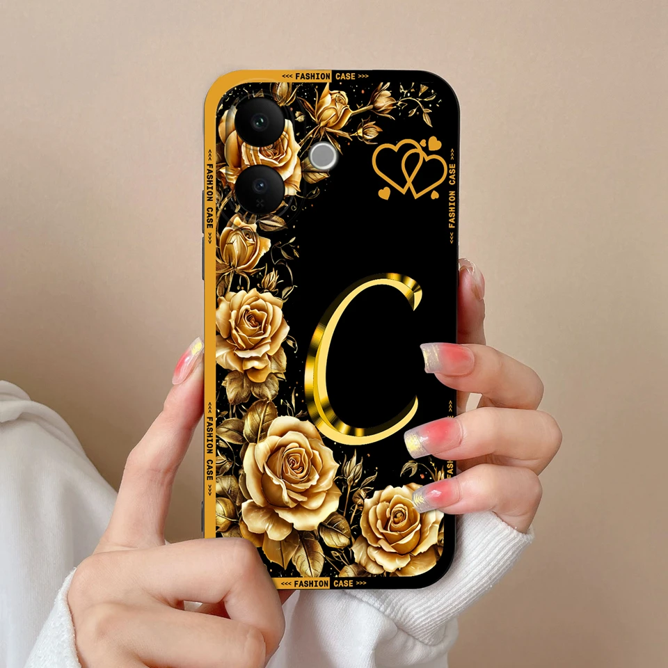 Elegant Flower Letter Design Phone Case - Beautiful Simplicity Collection
