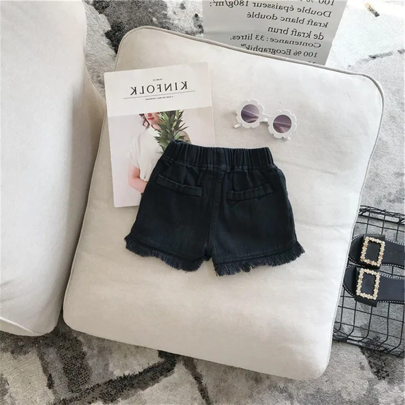 Children's Clothing Summer Solid Color Korean Pants Girls Casual Jeans Toddler Kids Shorts Baby Hot Pants