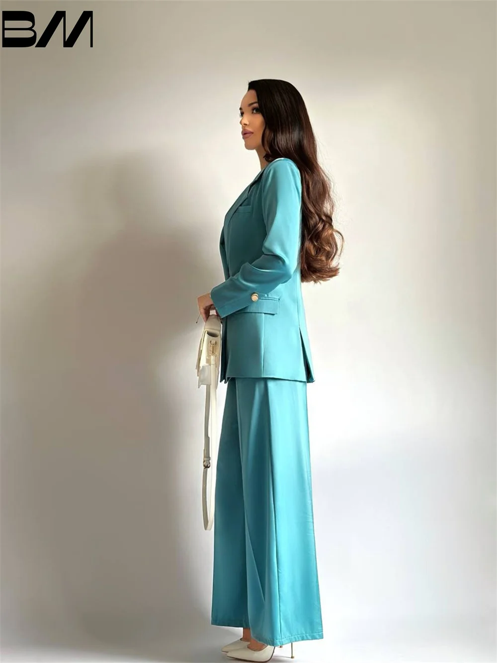 Elegant Custom Colored Women's Spring New Fashion Professional Suit Matching Set Office Suit Simple Casual Blazers Pants