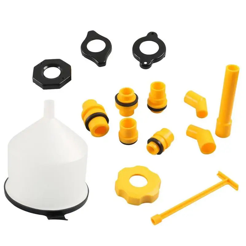 

Coolant Funnel For Car 15pcs Spill Proof Radiator Coolant Filling Funnel Kit Auto Coolant Flush Kit Portable Coolant Filling Kit