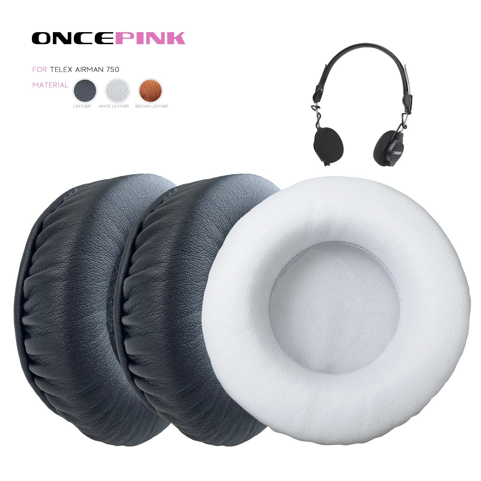 Oncepink Replacement Ear Pads for TELEX AIRMAN 750 Headphone Cushion