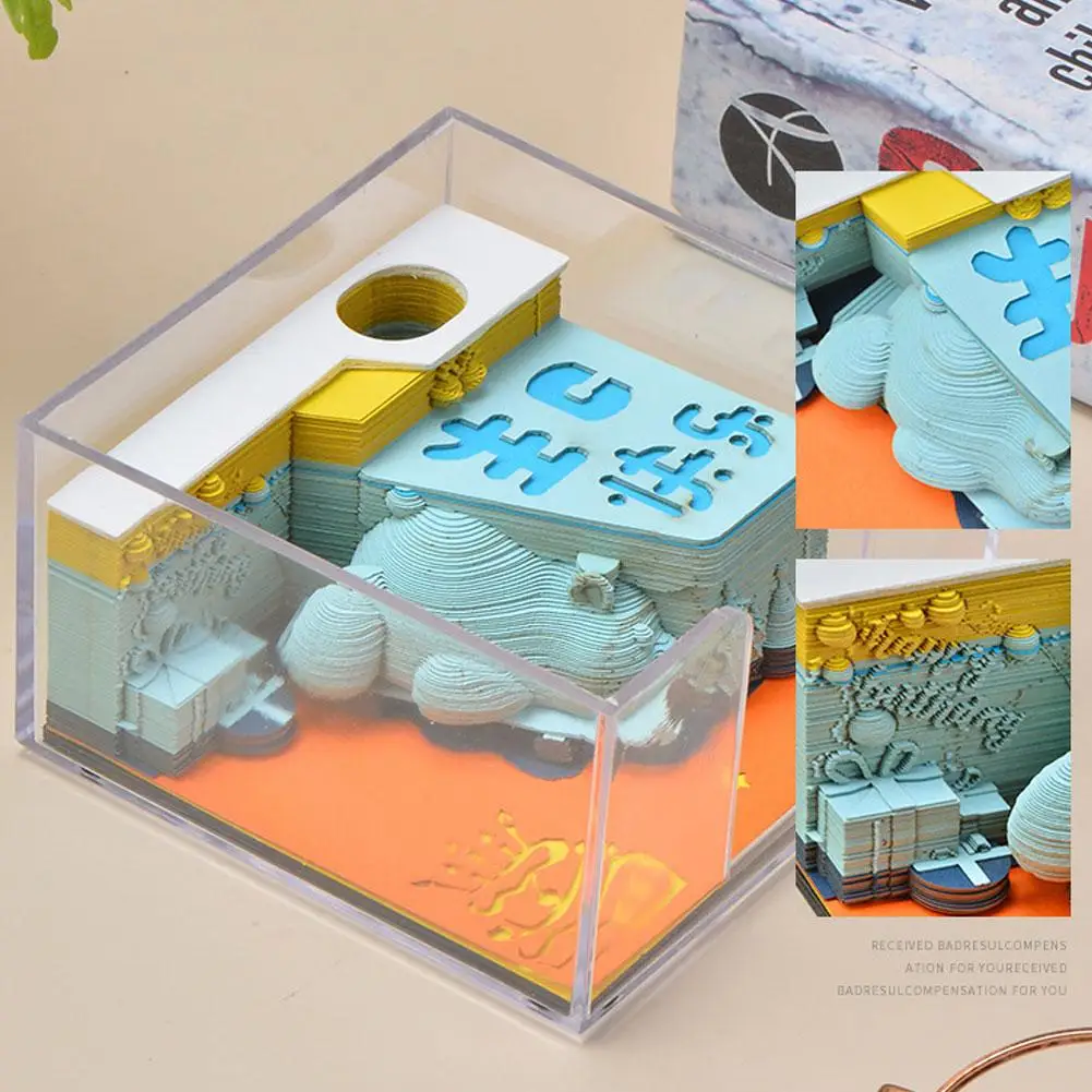 

Birthday Bear 3D Paper 3D Notepad 2024 Calendar Memo Paper Note Hary Notes Design Pad Accessories Novelty Stationery Block L8L7
