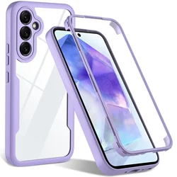 Ultimate 360° Full-Coverage Shockproof Phone Case with Screen Protection for A14 5G-A14 4G (Purple)