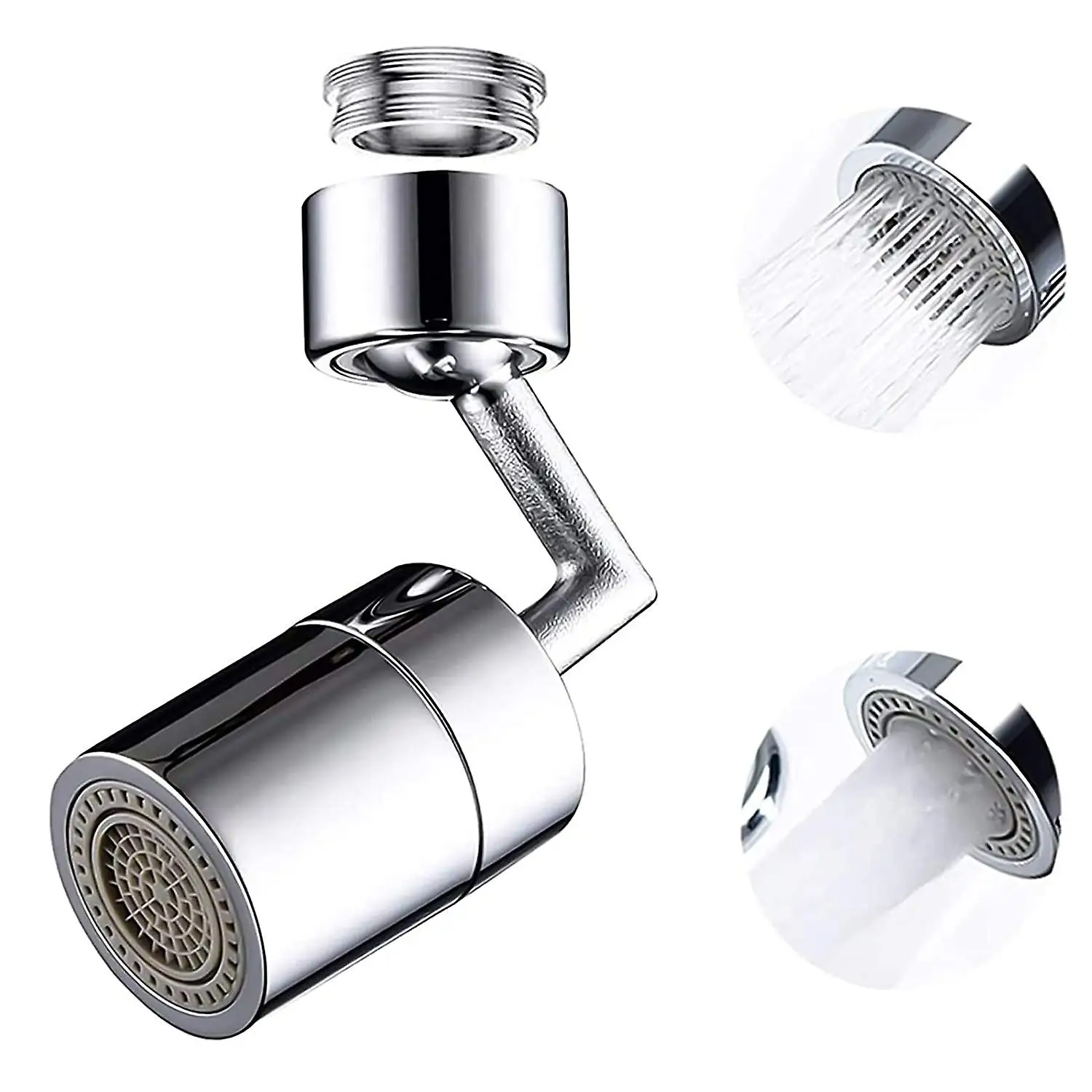 

720 Degree Universal Swivel Sink Faucet Aerator,Big Angle Spray Aerator Dual Function Kitchen Faucet Aerator