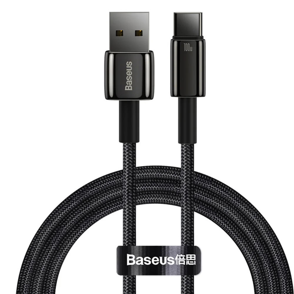 Premium 100W USB-C Fast Charging Braided Nylon Cable