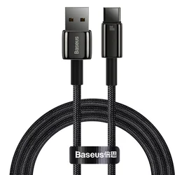 Premium 100W USB - C Fast Charging Braided Nylon Cable - 1m (USB to Type - C 100W)