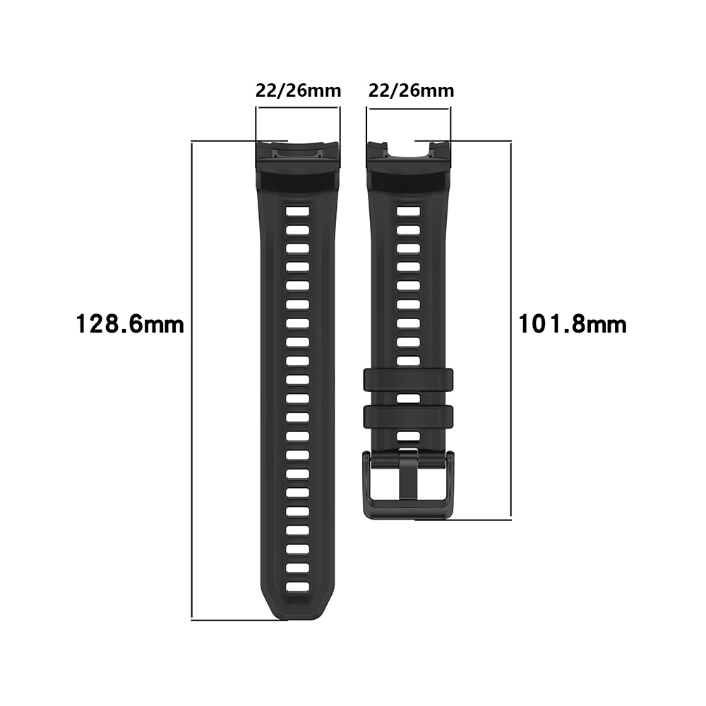 Premium Sports Silicone Watch Strap - Soft, Durable Replacement Band