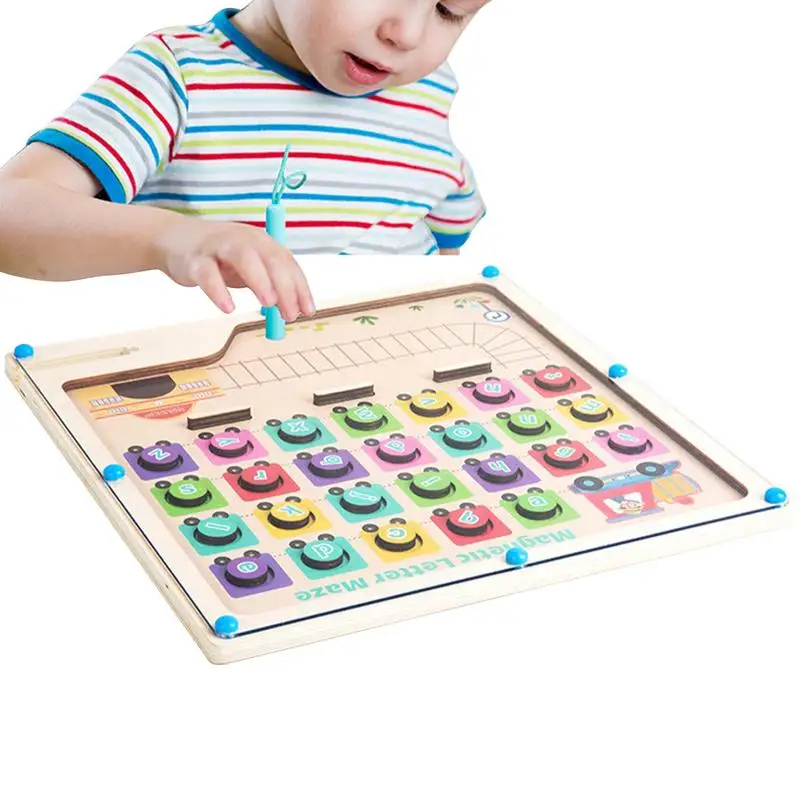 

Alphabet Maze Board Magnetic Letter Maze Alphabet Learning Puzzle For Kids Montessori Maze Toys Educational Gift For Boys Girls