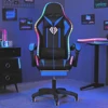 RGB Gaming Chair with Speakers Massage Computer Gaming Chair with LED Lights and Footrest High Back Video Game Chair 3